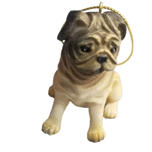Pug Christmas Ornament ACA Limited Edition 3" Dog Puppy Figural - Picture 2 of 5